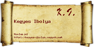 Kegyes Ibolya névjegykártya