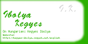 ibolya kegyes business card